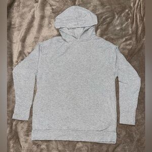 OFFLINE BY AERIE Oversized Fleece Hoodie in Light Gray Size Medium